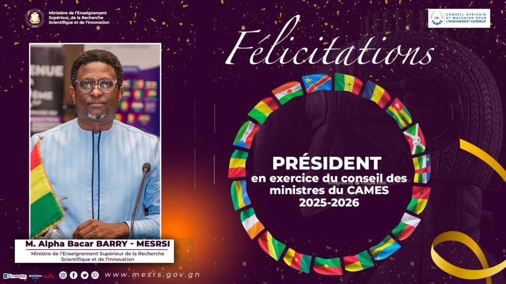 La Guinée prend la Présidence du CAMES : Alpha Bacar BARRY Élu à la Tête Du Conseil des Ministres